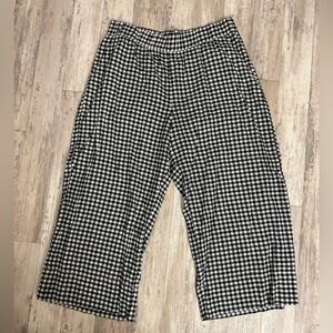 GAP Gingham Cropped Pull On Pants